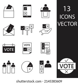 voting icons set . votingn pack symbol vector elements for infographic web