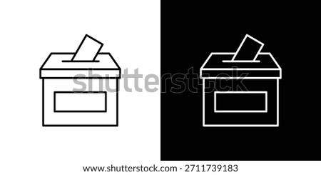 Voting icons vector symbol with editable stroke lines for web designs