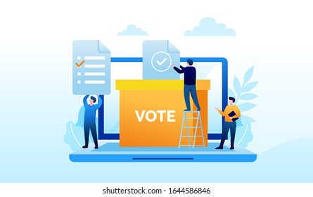 Voting illustration flat vector template 