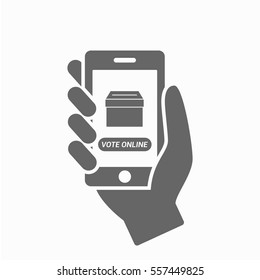 Voting online vector icon