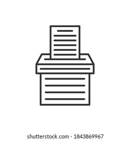 Icono del cuadro de selección de esquema de votación. Icono negro vector.