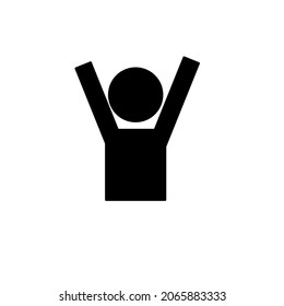 Icono de vector de contorno de persona de votación. Señal de liderazgo. Símbolo de asociación. Éxito en el trabajo. avatar comercial. Ilustración de diseño de línea simple plana.