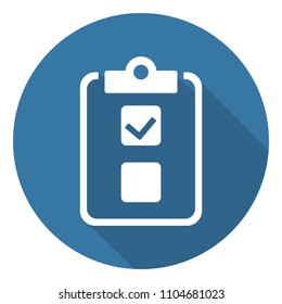 Voting, polling the icon. The questionnaire, the form. Flat design.
