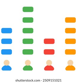 Icono de resultado de votación con estilo plano