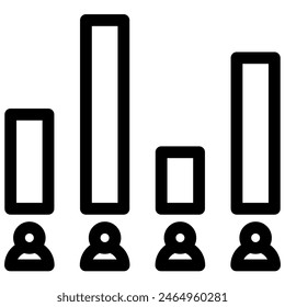 voting result icon with outline style