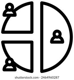 icono de resultado de votación con estilo de esquema