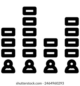 voting result icon with outline style