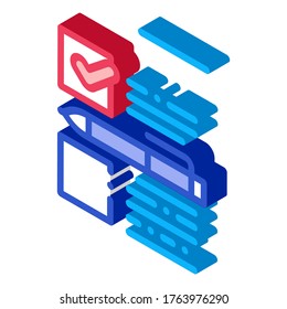 Voting Selection Icon Vector. Isometric Voting Selection sign. color isolated symbol illustration