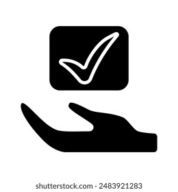 Voting set icon. Hand pressing checkmark button, electronic voting, online polls, election, decision-making, voter participation, ballot selection, democracy, political choice, civic engagement.