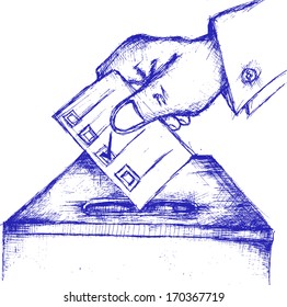 voting, sketch