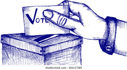 voting, sketch