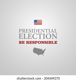 Voting Symbols vector design presidential election