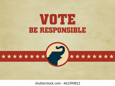 Voting Symbols vector design presidential election