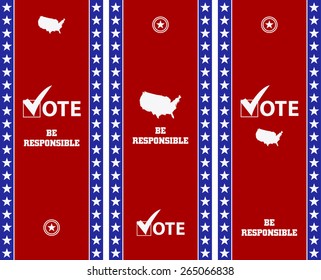 Voting Symbols vector set banner design