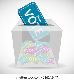 Voting Ticket Inserting To Box