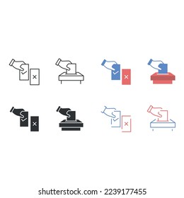 voto vectorial papel vectorial icono política democracia