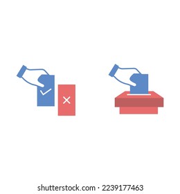 voting vector ballot paper vector icon politics democracy