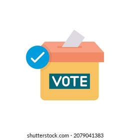 Voting vector Flat Icon Design illustration. Web And Mobile Application Symbol on White background EPS 10 File