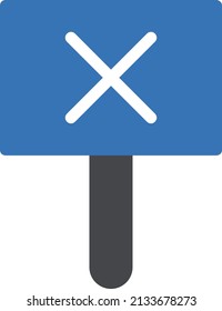voting vector glyph color icon
