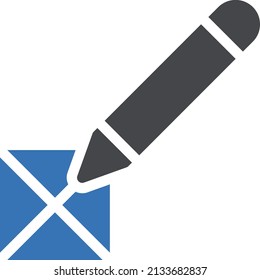 icono de color de glifo vector de votación