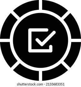 icono plano de glifo vector de votación