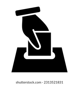 Voting Vector Glyph Icon For Personal And Commercial Use.
