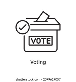 Voting vector outline Icon Design illustration. Web And Mobile Application Symbol on White background EPS 10 File