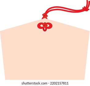 Votive tablet of Japanese shrine.