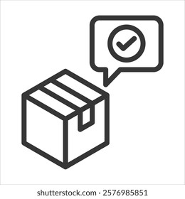 Vouch Outline Icon Vector Illustration