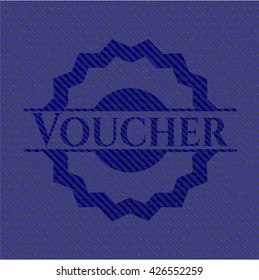 Tarjeta de justificante con textura de denim