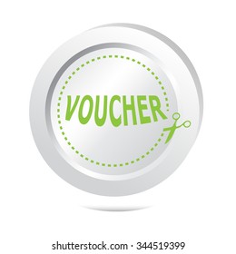 Voucher button icon vector illustration