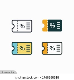 voucher card icon vector illustration simple design element