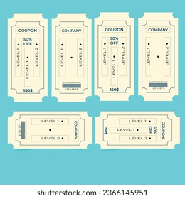 Voucher card Sale Coupon, voucher, tag. Vintage Style template Design vector