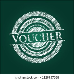 Voucher chalkboard emblem