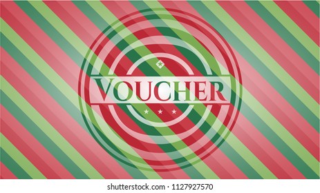 Voucher christmas emblem.