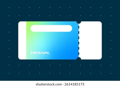 Voucher claim pop up in gradient color style. Coupon template vector illustration.
