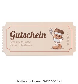 Gutschein, Gutschein für Kaffeeservice. Gutschein. Deutsch