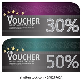 Voucher, Coupon, Gift certificate, ticket template. Guilloche pattern (watermark, spirograph). Background