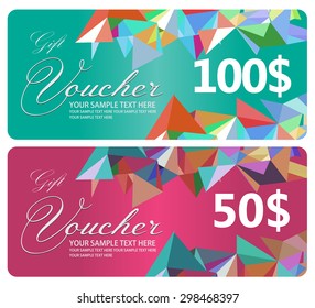 Voucher, Coupon, Gift certificate, ticket template.