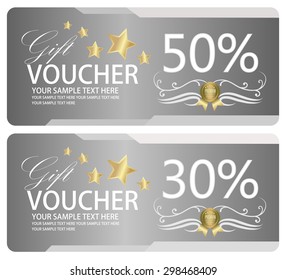 Voucher, Coupon, Gift certificate, ticket template.
