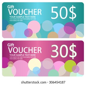 Voucher, Coupon, Gift certificate, ticket template.