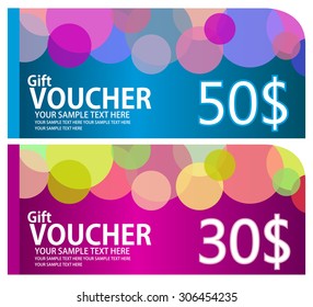 Voucher, Coupon, Gift certificate, ticket template.