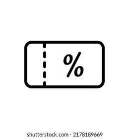 Voucher, discount icon vector illustration logo template for many purpose. Isolated on white background.