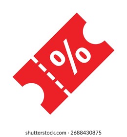 Vector de icono de promoción de descuento de cupón