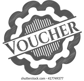 Voucher drawn in pencil