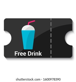 voucher free drink design. vector illustration 