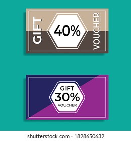 Voucher gift card. Great vector for online shops, web, apps, fashion, product marketing, sales promotion, gift cards, social media etc.
