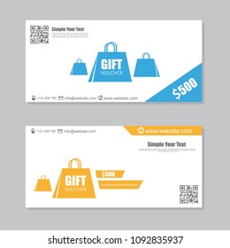 Voucher gift certificate coupon template.