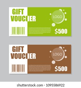 Voucher gift certificate coupon template.