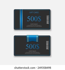 Voucher, Gift certificate, Coupon template. vector
